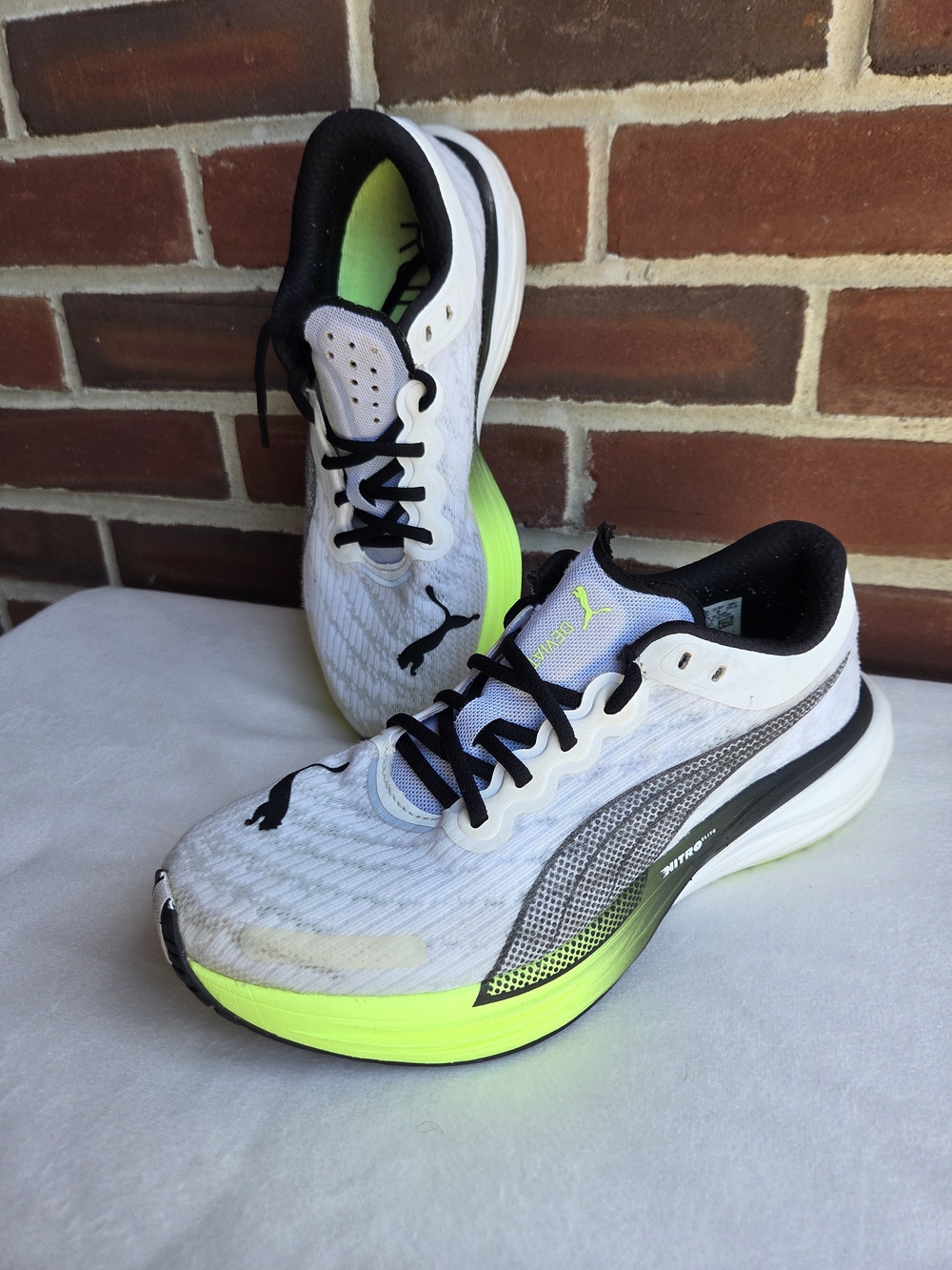 PUMA Deviate Nitro 2 Women’s Running Shoes White Neon US 9 UK 6.5 EU 40